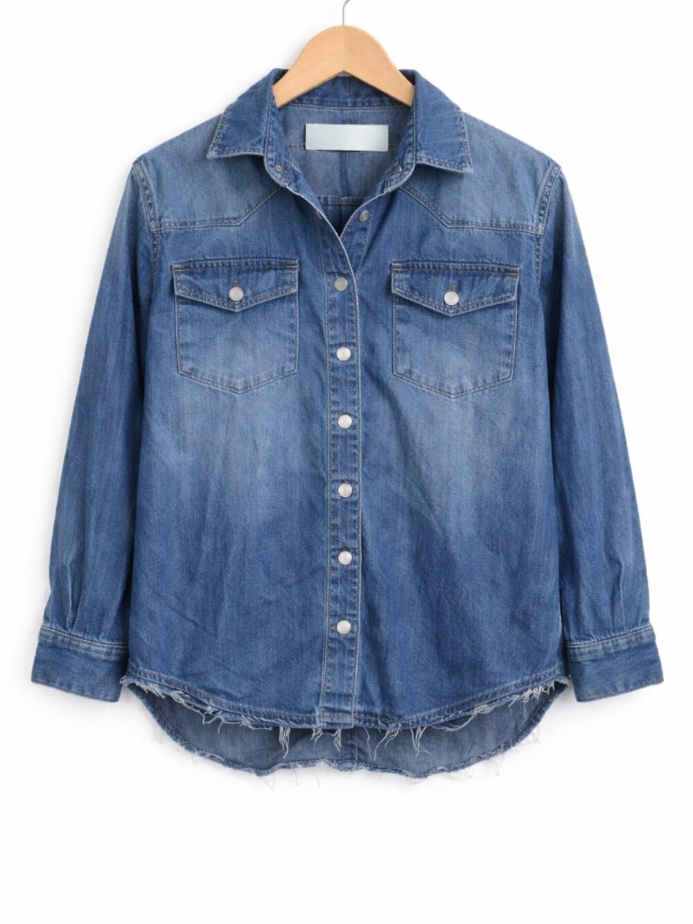 VICTORIA VICTORIA BECKHAM | Button-Up Denim Shirt Blouse – Women’s Size 2